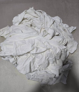 White T-Shirt Cut Material (Reclaimed White Knits)